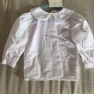 C.I. Castro White Girls' Peter Pan Collar Blouse